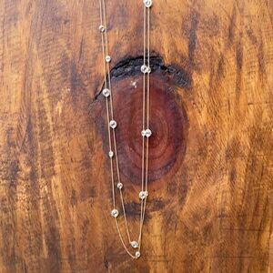 Rhinestone and gold necklace 